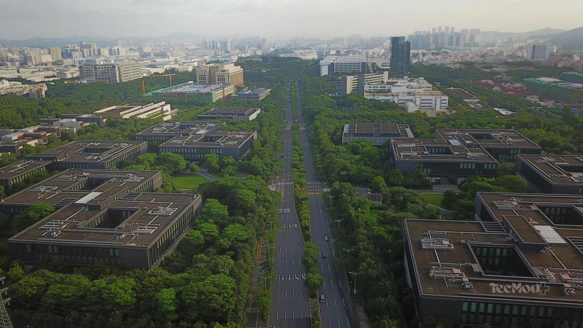 Campus de Pesquisa e Desenvolvimento da Huawei em Shenzhen, China.