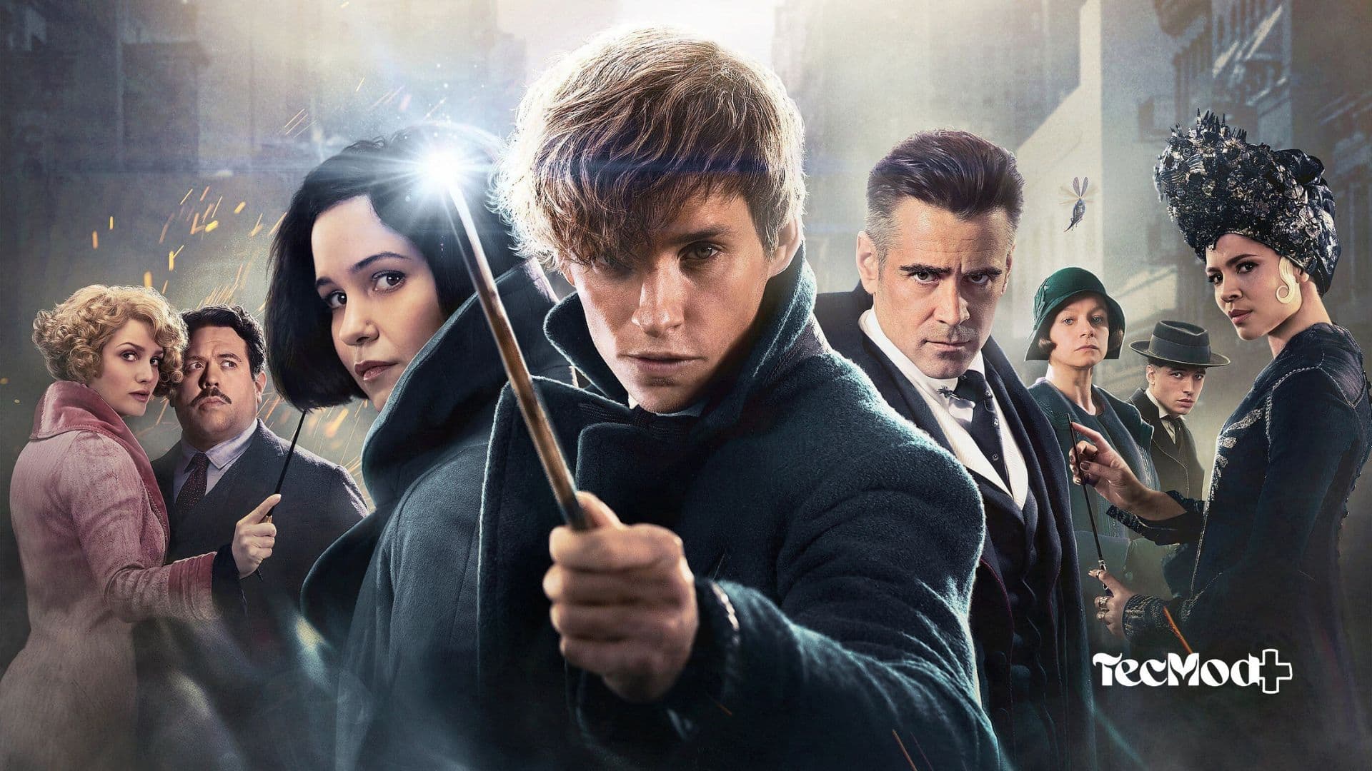 Newt Scamander no filme Animais Fantásticos, parte do universo Harry Potter.