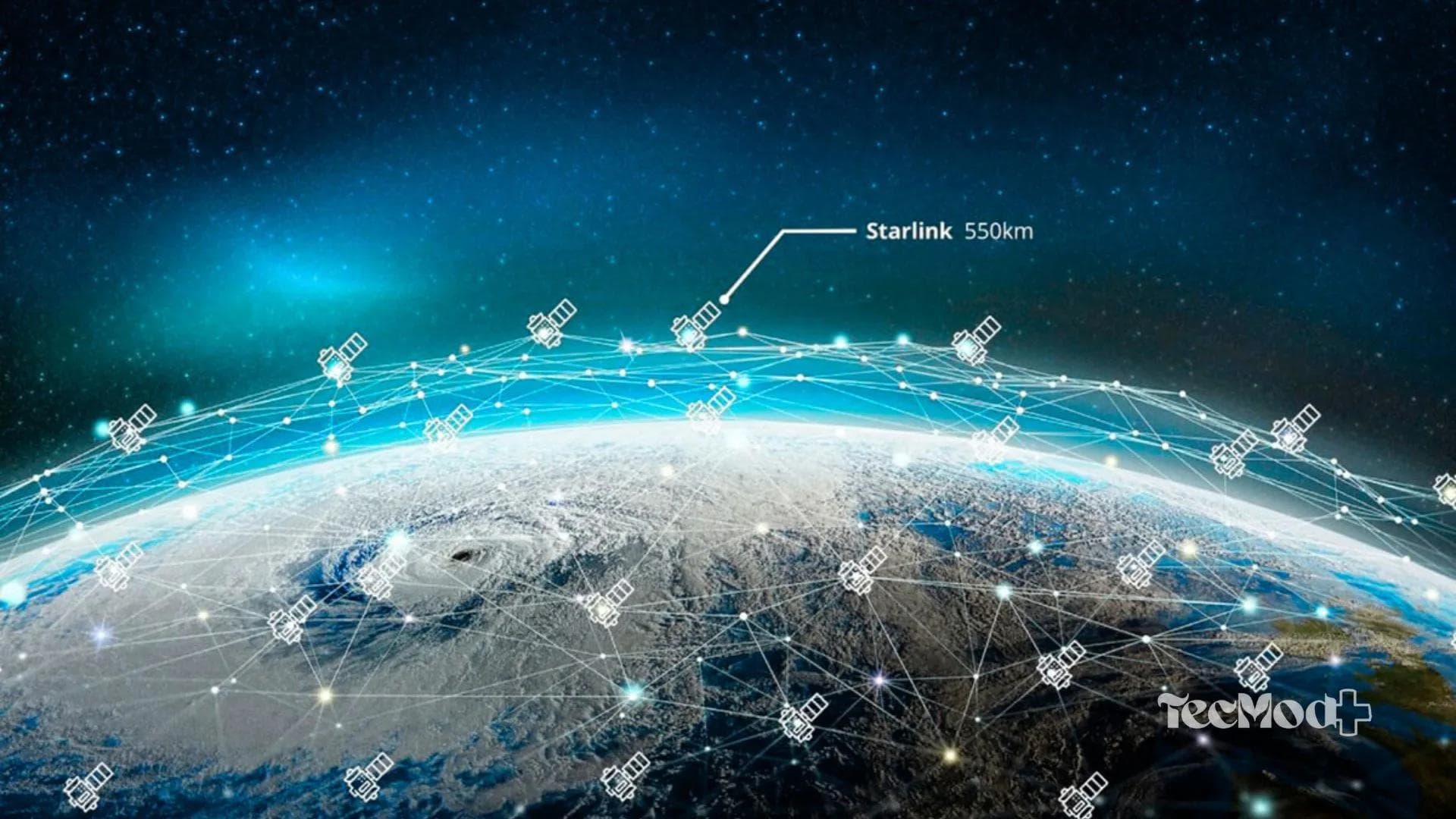 Cobertura global da Starlink conectando áreas remotas do mundo.