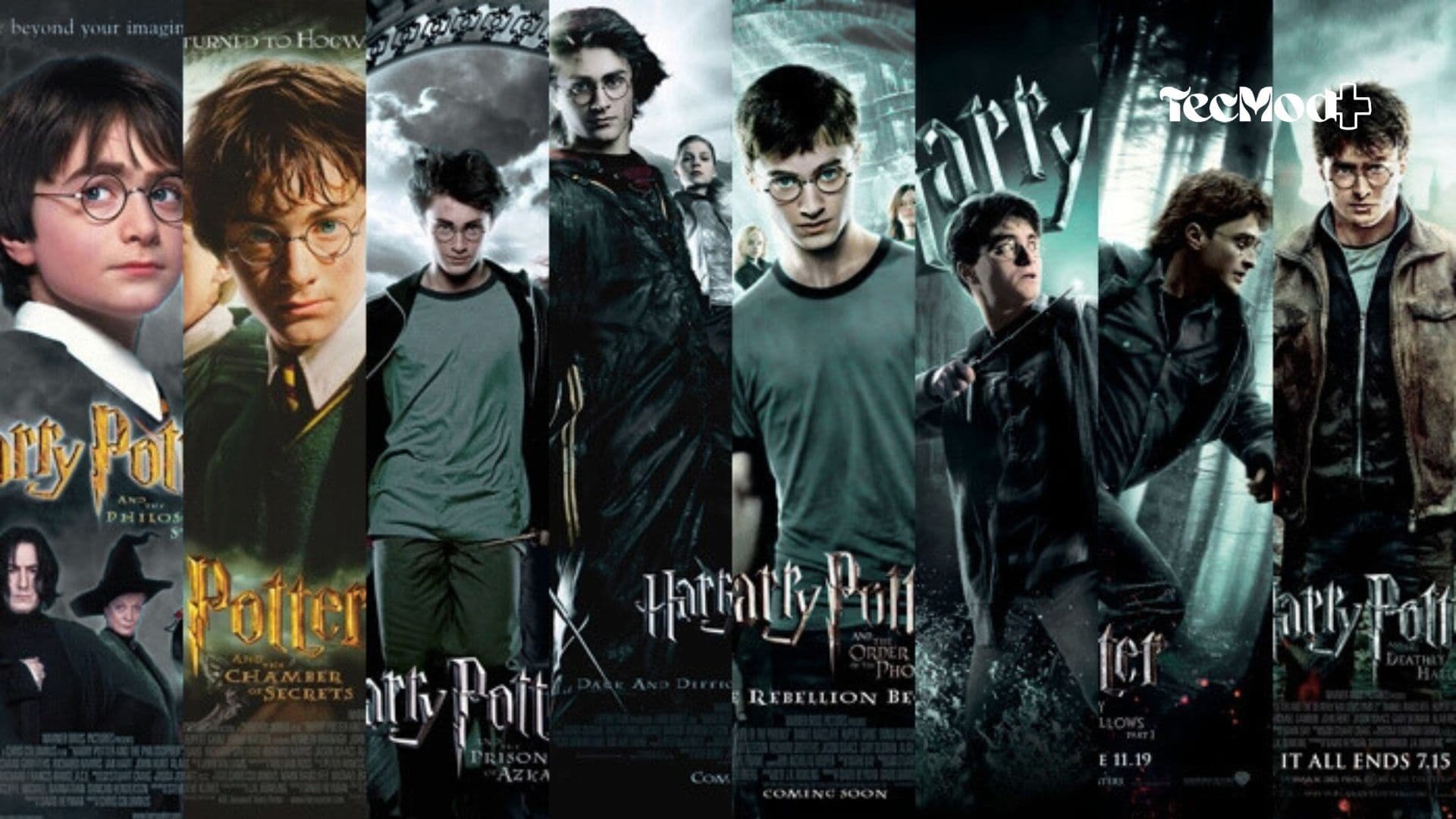 Ordem cronológica dos filmes da saga Harry Potter.